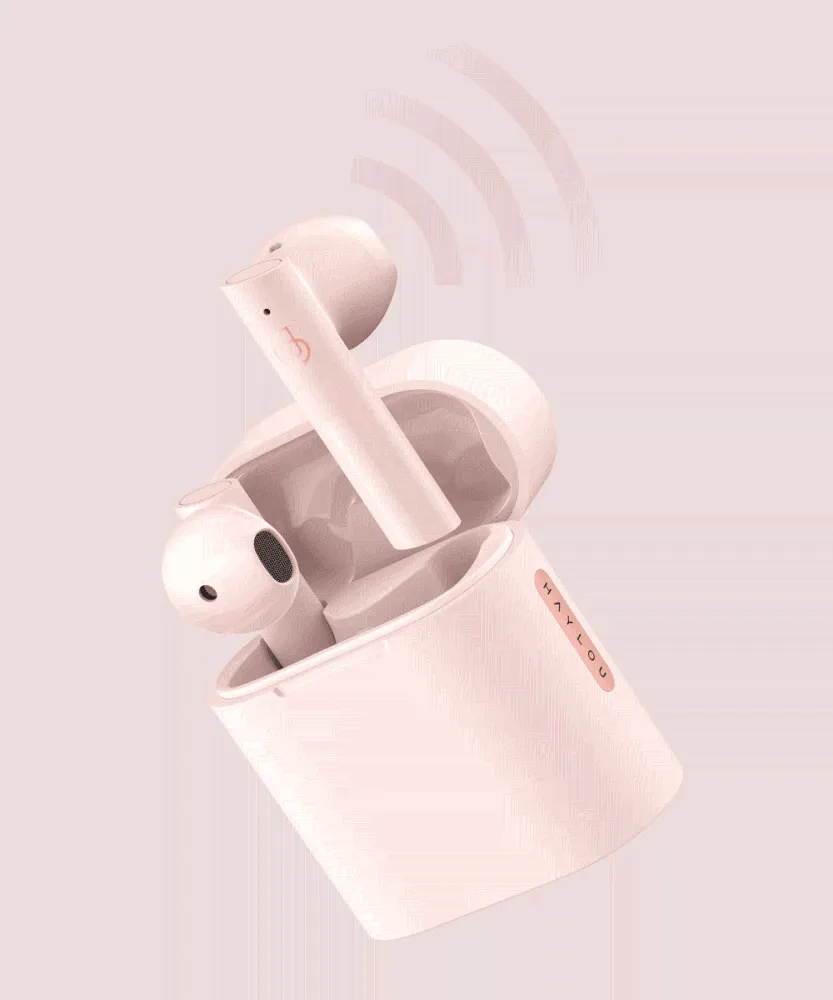 Наушники Haylou беспроводные Moripods розовые Moripods-Pink