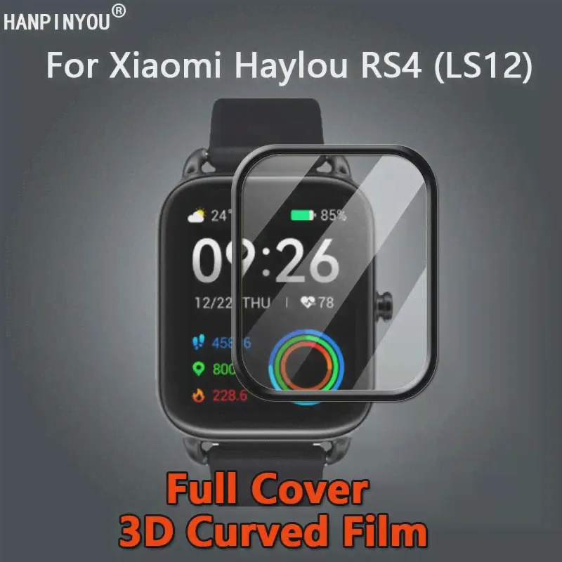 для смарт-часов Xiaomi Haylou RS4 LS12 / RS4 Plus с полным покрытием Прозрачная 3D изогнутая пленка из ПММА Пленка Защитная пленка для экрана -Не стеклянная